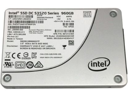 Picture of P02763-001 HPE 960GB SAS-12GBPS Read Intensive SFF 2.5inch Digitally Signed Firmware SSD | New Bulk Pack