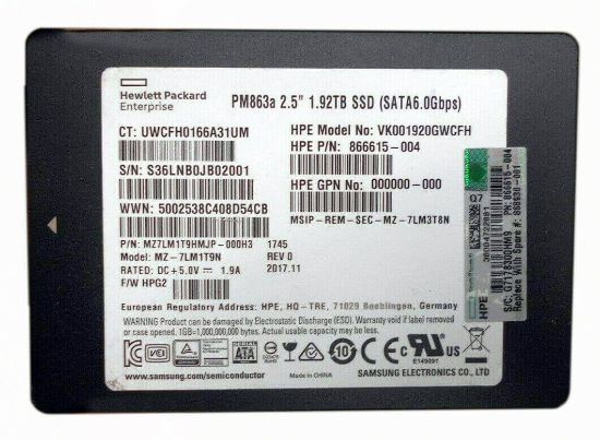 Picture of P05318-001 HPE 1.92TB SATA 6GBPS Read Intensive Internal Smart Carrier SSD | Refurbished
