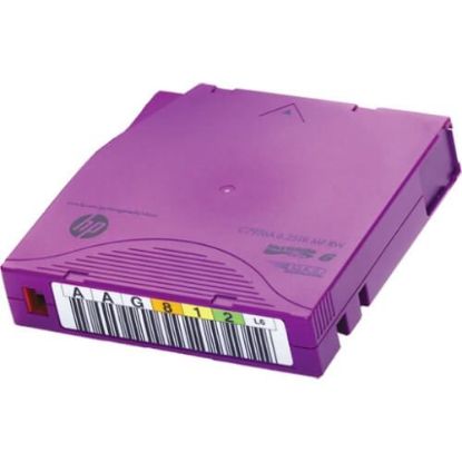 Picture of C7976AN HP Non Custom Labeled 20pk LTO Ultrium-6 2.5TB/6.25TB Metal Particle. New Factory Sealed 3 Years HP Warranty.