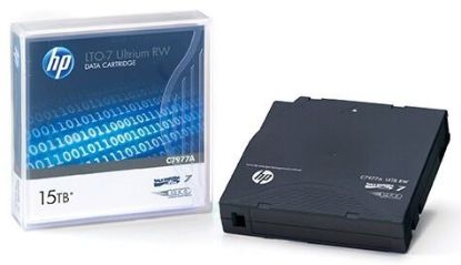 Picture of C7977AN HP 20PK Non Custom Labeled 6TB(Native) / 15TB(Compressed) LTO7 Ultrium Tape Media Cartridge. New Factory Sealed 3 Years HP Warranty.