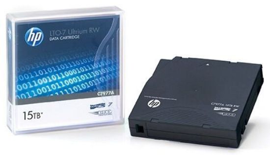 Picture of C7977AN HP 20PK Non Custom Labeled 6TB(Native) / 15TB(Compressed) LTO7 Ultrium Tape Media Cartridge. New Factory Sealed 3 Years HP Warranty.