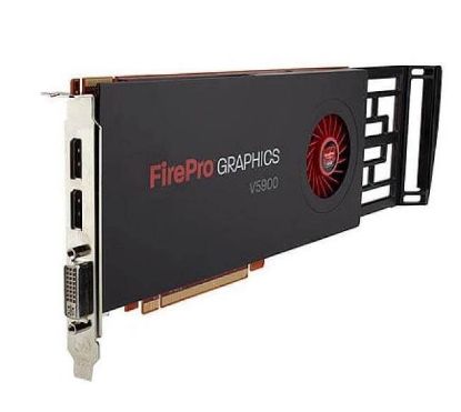 Picture of 654595-001 HP AMD Fire Pro V5900 2GB PCI Express X16 Generation 2.0 Graphics Card For Workstation. New Bulk Pack.