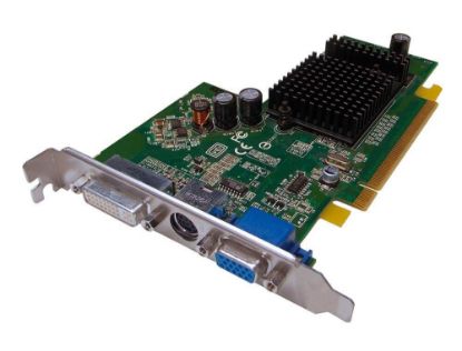 Picture of KH285 Dell ATI Radeon X300 SE PCI E X16 128 MB DDR SDRAM Dual DVI DMS 59 Low Profile Graphics Card. Refurbished.